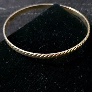Gold Tone 8 Inch Bangle Bracelet